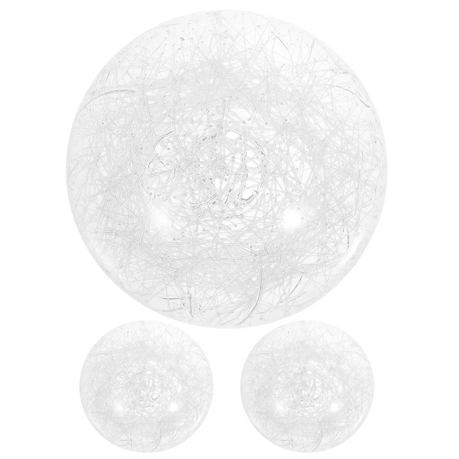 yes3Pcs Replacement Glass Lampshades Clear Globe Ceiling Light Shades G9 Bulbs Floor Lamp Globes Globe Lamp Shades