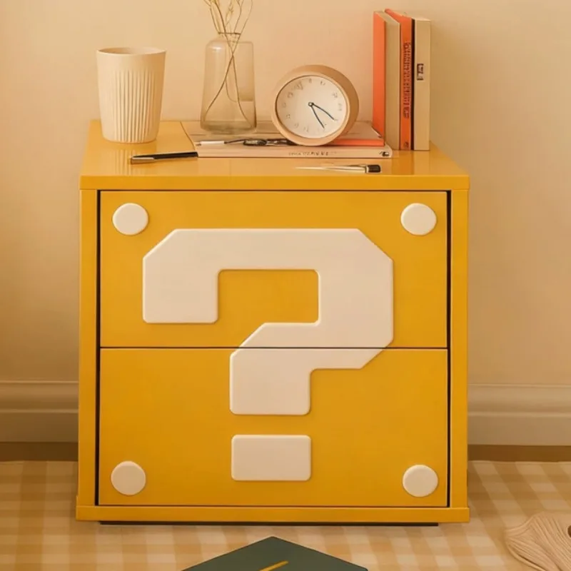

Yellow Narrow Nightstands Drawer Storage Classic Unique Nordic Bedside Table Modern Space Saving Mesitas De Noche Furniture Home
