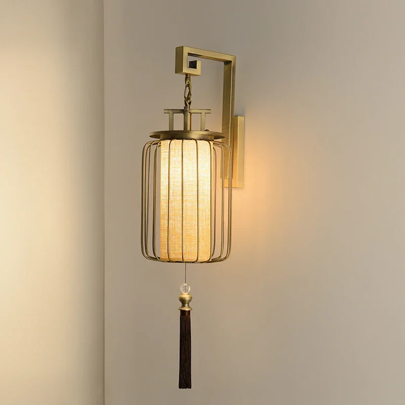 

Designer creative hotel corridor aisle antique lamp new Chinese style wall lamp Chinese style living room TV background wall