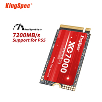 KingSpec 2TB 1TB M2 2242 SSD NVMe PCIe4.0 Gen4X4 7200MB/s M.2 Internal PCI-e Gen4 Hard Drive Disk for Laptop Desktop PS4 PS5
