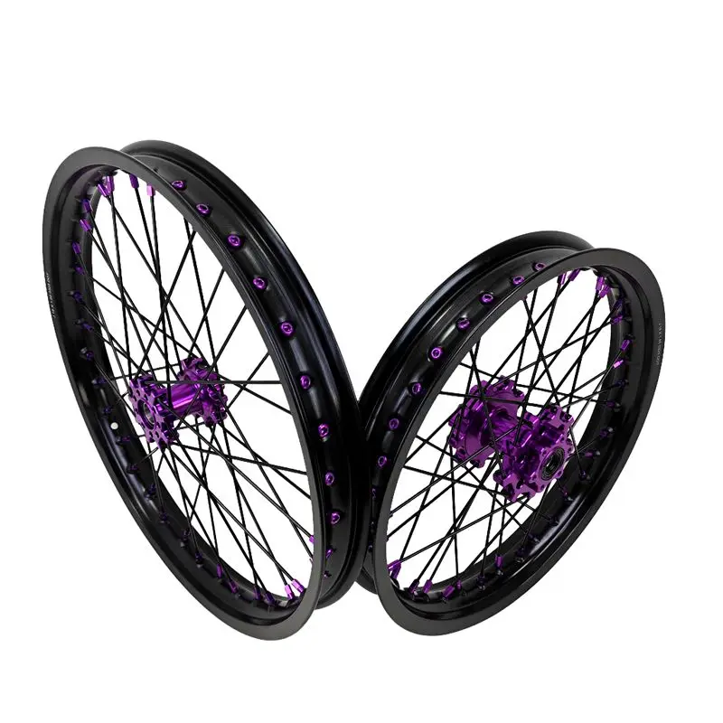 

Fit Light Bee Front 1.6*19 Rear 1.85*16 Dirt Bike Wheels Rims Set Black Rim Red Hub