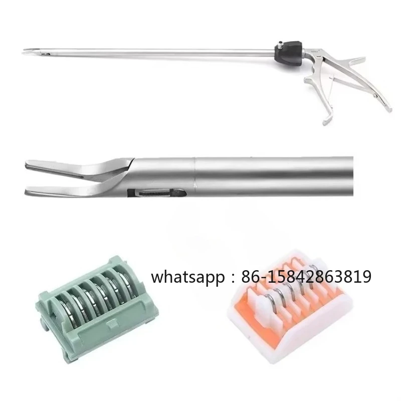 Laparoscopic Titanium Clip Applier Single Action Surgical Forceps with Ligation Clips, 5mm/10mm Hemostatic Clamping Instrument