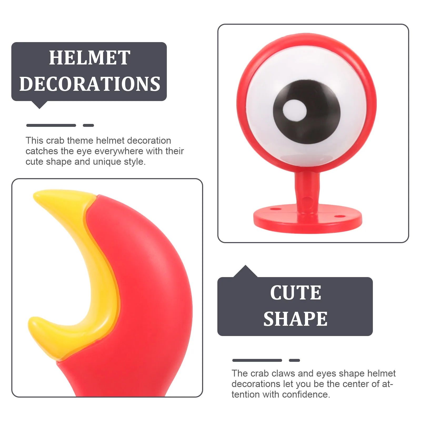 

Crab Decoration Bike Decorations Motorbike Accessories Rabbit Ears Ornament Motorcycle Abs Motorcyclehelmet