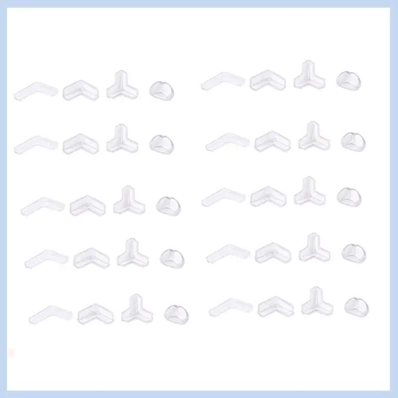 AS63-40 Pack Corner Protector,Protectors Guards Furniture Corner Guard & Edge Safety Clear And Transparent