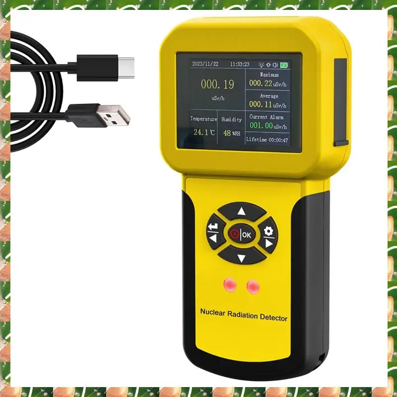 JAJA Detector de radiação nuclear profissional Contador Geiger Detector de radiação Β Y X-Ray Gamma, com conjunto de alarme, HP-886A