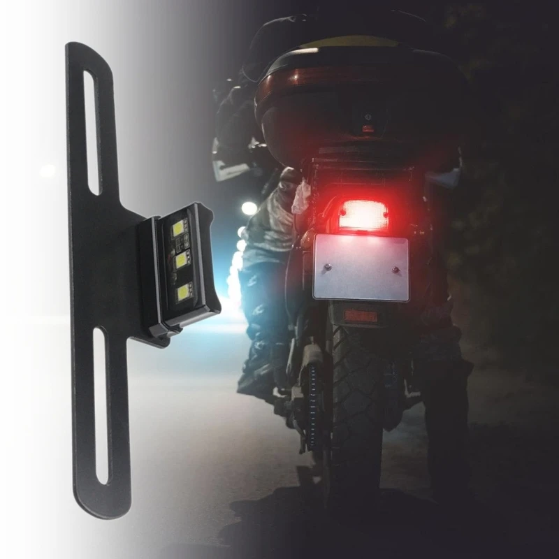 Versatile 12V LED Motorcycle Tail Lamp Motorcycle Safe Tail Light LED Technology with Integrated License Plate Drop Shipping