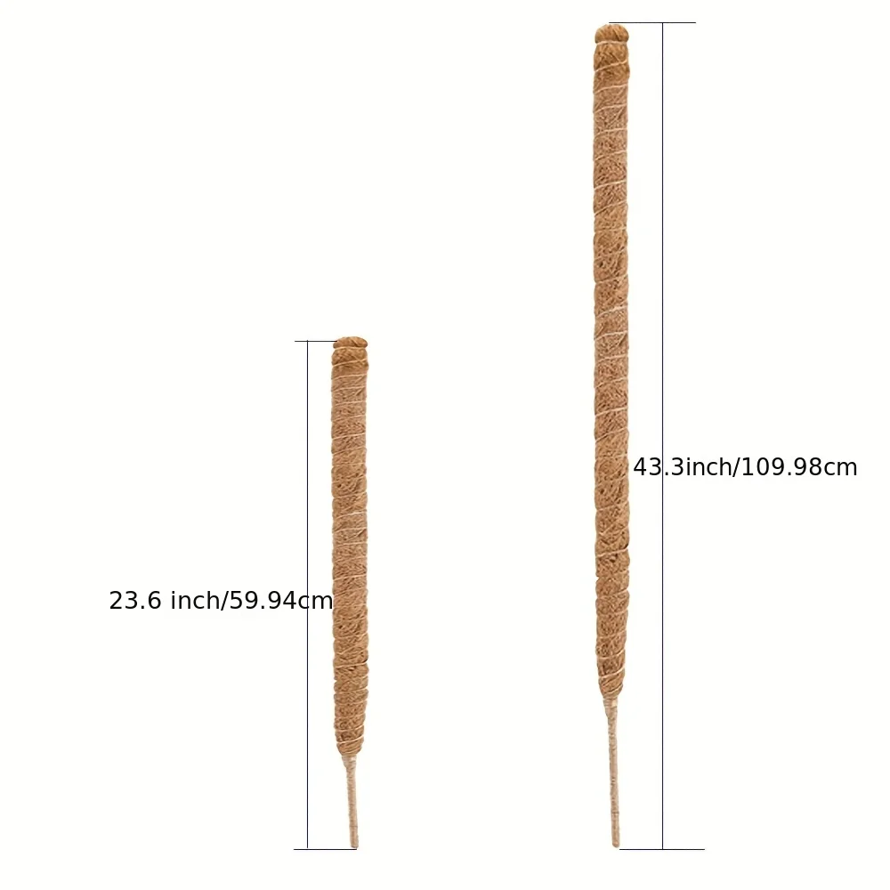 1 Uds., poste de musgo alto para plantas Monstera - estacas de plantas flexibles de 23,6/43,3 pulgadas para interiores, postes de musgo para plantas