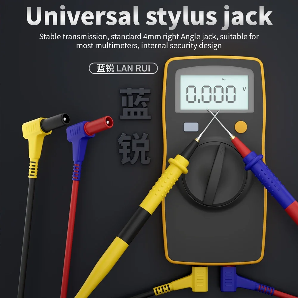Lanrui W9 2-in-1 Multimeter Test Lead Probe, Replaceable Tip Test Pen with force-saving clip for Electrical Measurement Tools