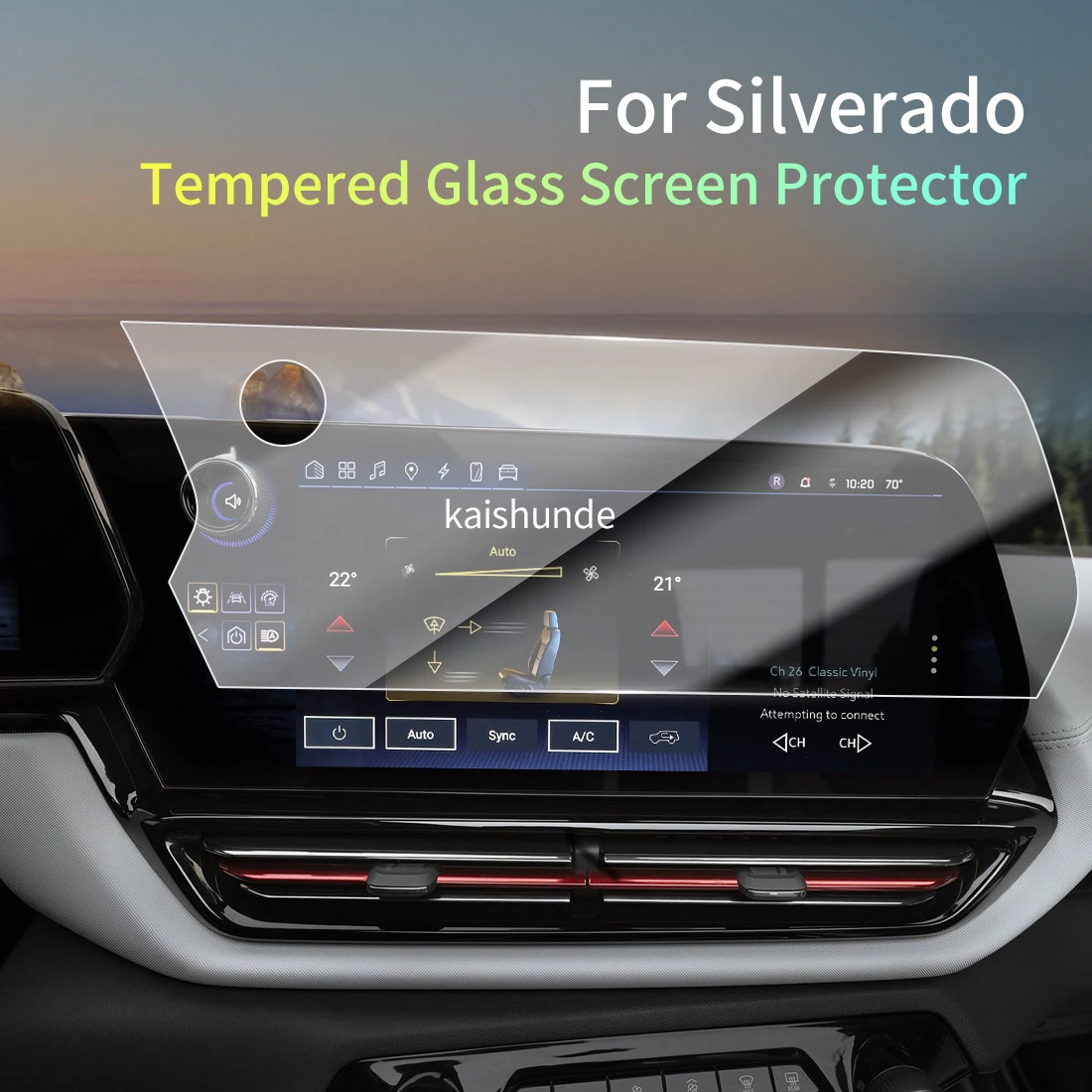 Car Stickers Meters Protector For 26 Chevrolet Silverado Tempered Glass Protective Film Display Navigation Vehicle