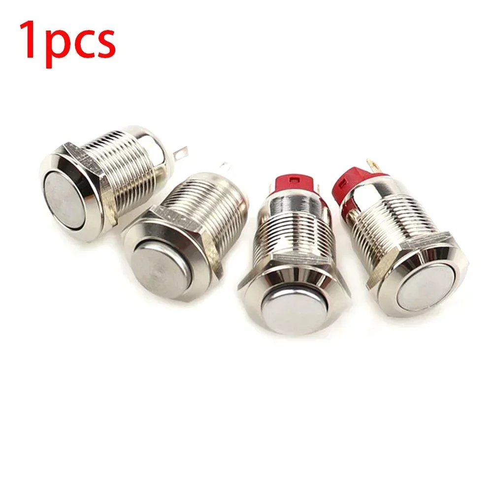 1pc LED Push Button Switch Momentary Power Reset/Self-locking 12mm Round Metal Push Button Switch Power Tools Accessories