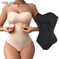 Seamless Strapless Bodysuits Shapewear for Women Tummy Control Built in Bra Tops Sculpt Body Shapers Corset