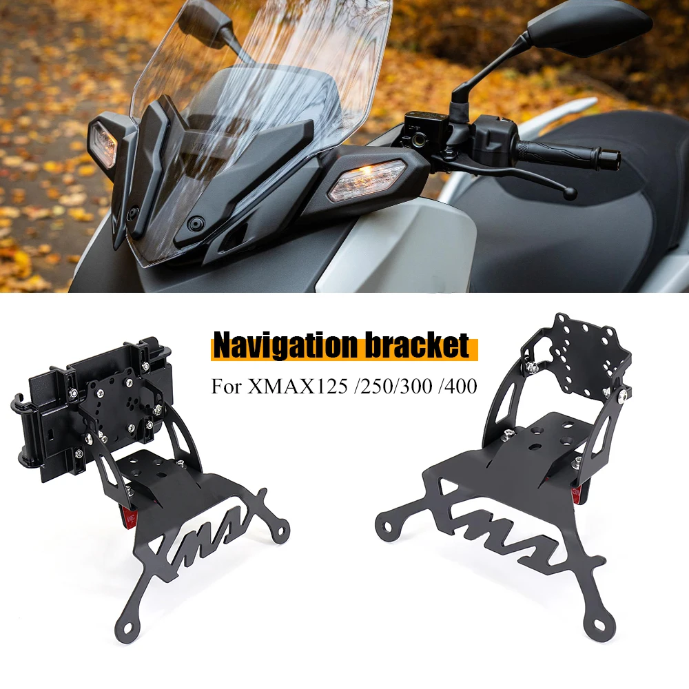 

For Yamaha XMAX125 XMAX250 XMAX300 XMAX400 Motorcycle Accessories Navigation Bracket GPS Mobile Phone Holder