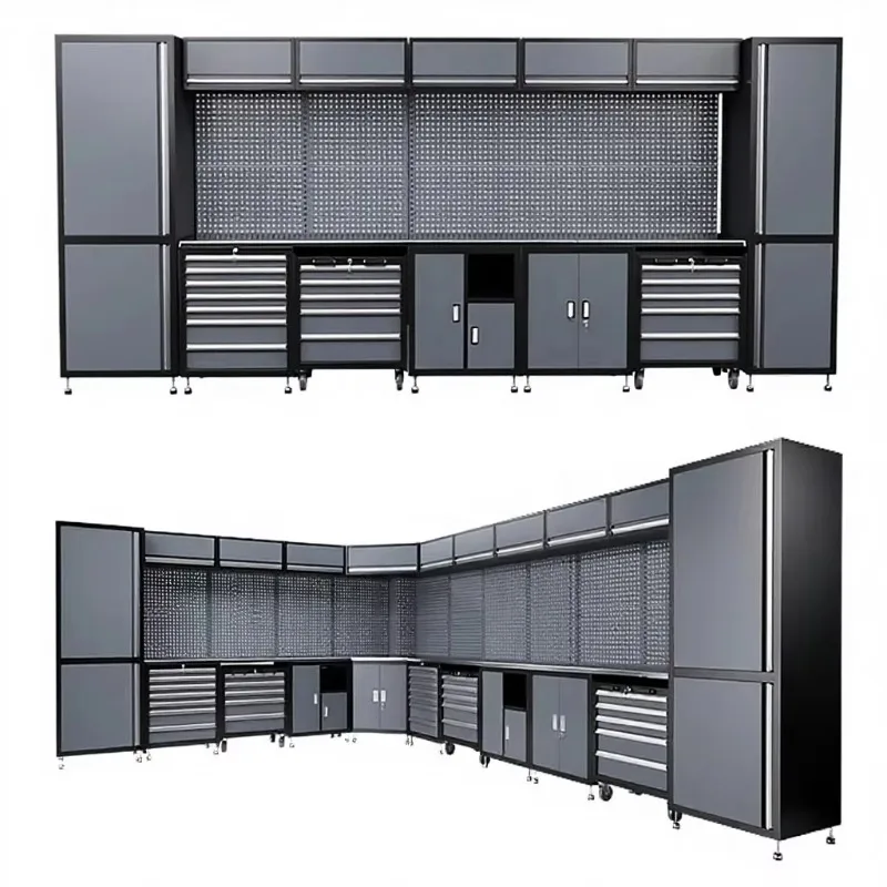 CYD Garage Storage Combination Tool Cabinets Heavy Duty Workshop Metal WorkBench Tool Bench Garage Workstation Cabinet