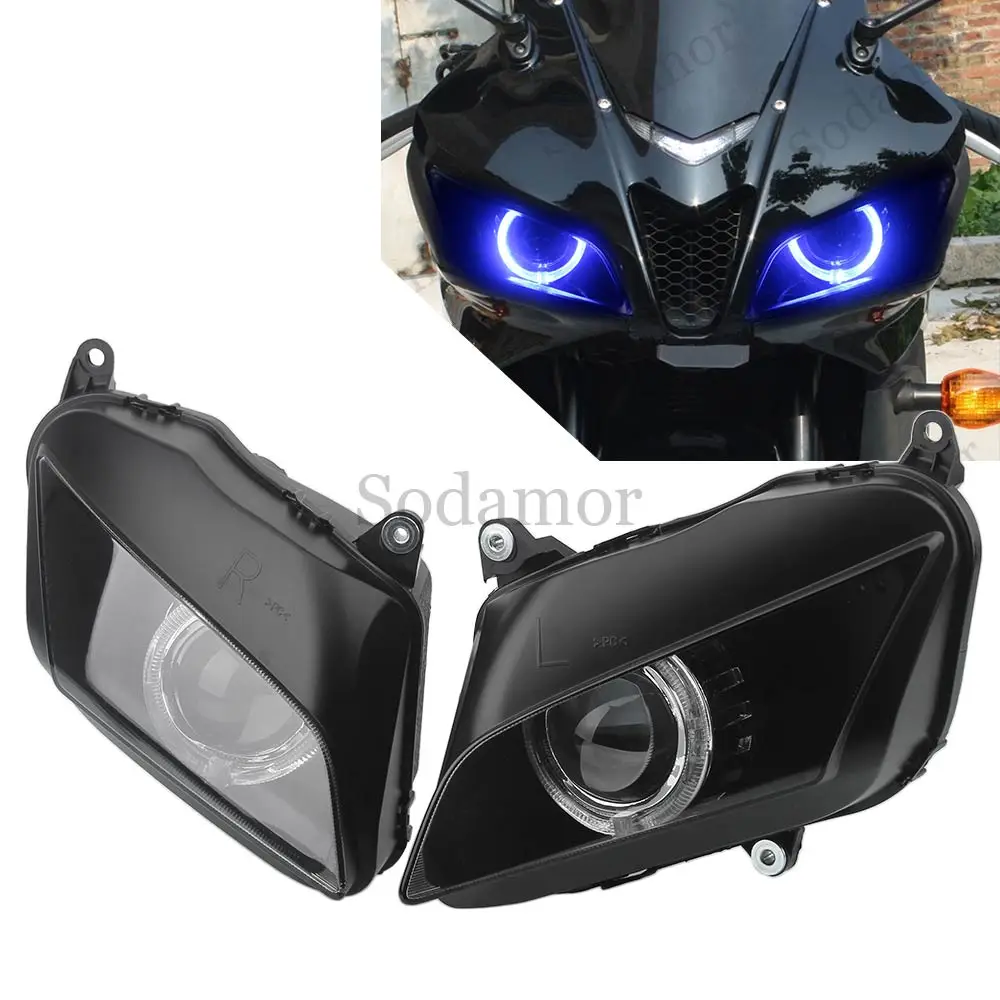 Faro LED para Motocicleta Honda CBR600RR 2007-2012, Faro Delantero HID Personalizado, Conjunto de Faro con Proyector