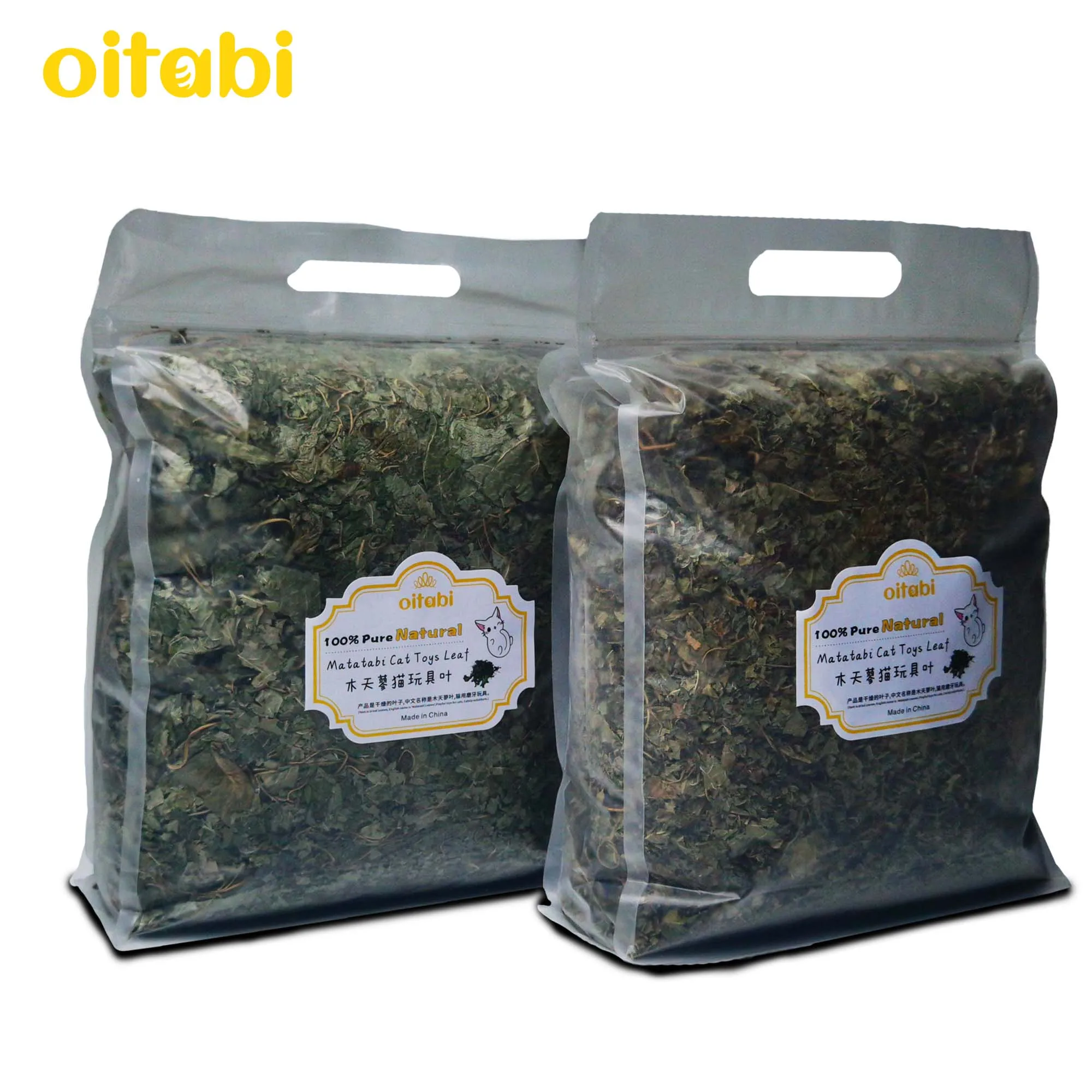 

Oitabi 1000g Natural Silvervine leaves for Kittens Teeth Cleaning Matatabi Dental Care Increase Appetite Calm Cat Anxiety Stress