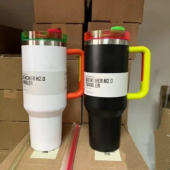 스테인레스 스틸 보온 커피 컵, 여행용 머그잔, 대용량 텀블러, 30oz, 40oz