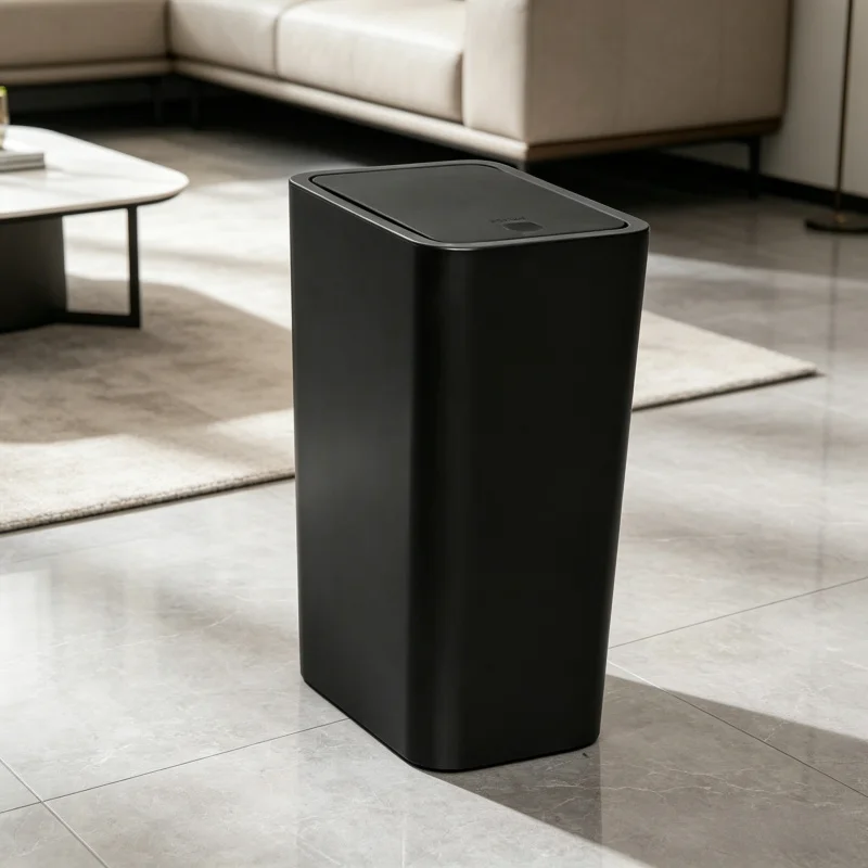 

10L * 2PCS Press-Top Pop-Up Slim Trash Can, One-Touch Lid Opening, Airtight Odor Lock for Tight Spaces