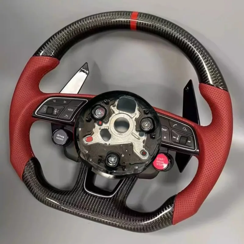 A3 S3 8V 2017-2025 A4 S4 B9 A5 S5 2017-2014Q2 Handmade Carbon Fiber Steering Wheel Supports Customization For Audi A3 2017-2020