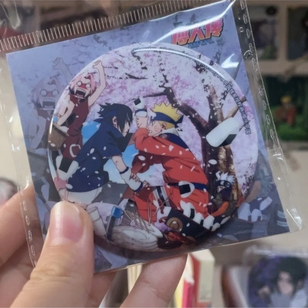 NARUTO Boruto Uchiha Sasuke Sakura Kakashi China Offizielle Autorisierung Tee N.7 Team Serie 7 cm Abzeichen