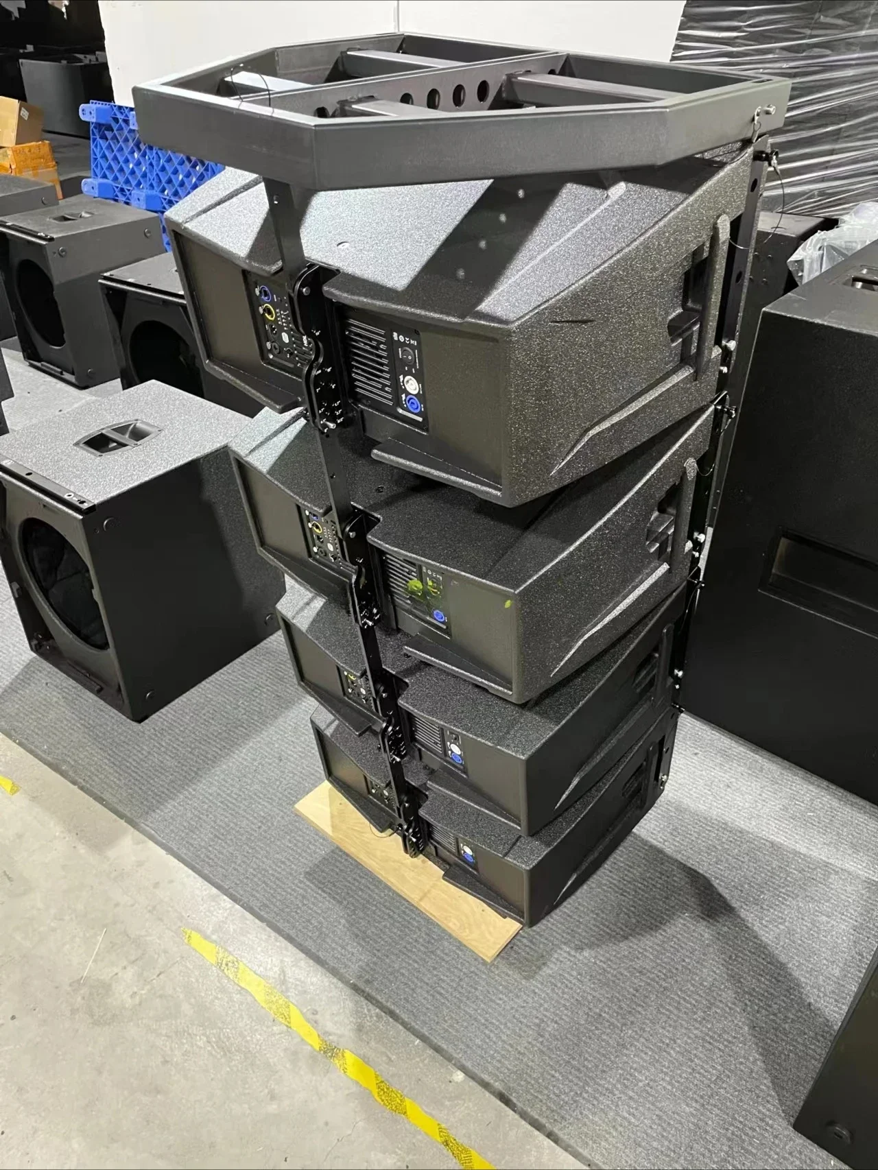 Line array speaker HDL 28 passive/active double 8 inch powered sound system