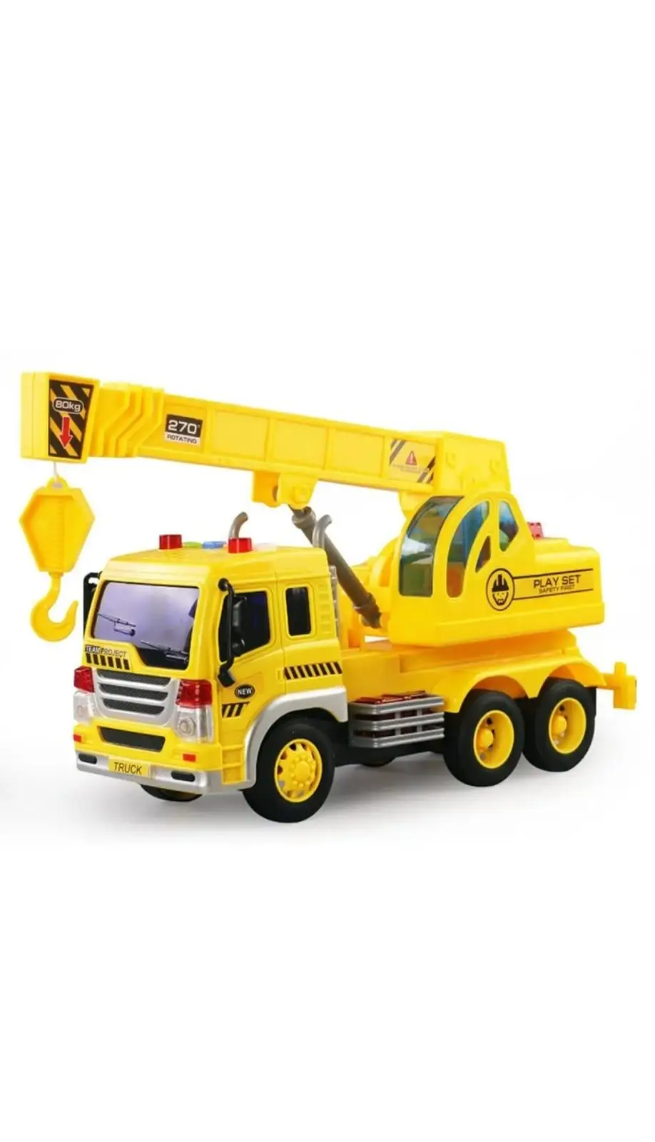 ToruToys musical and illuminated Mini city vehicles toy crane