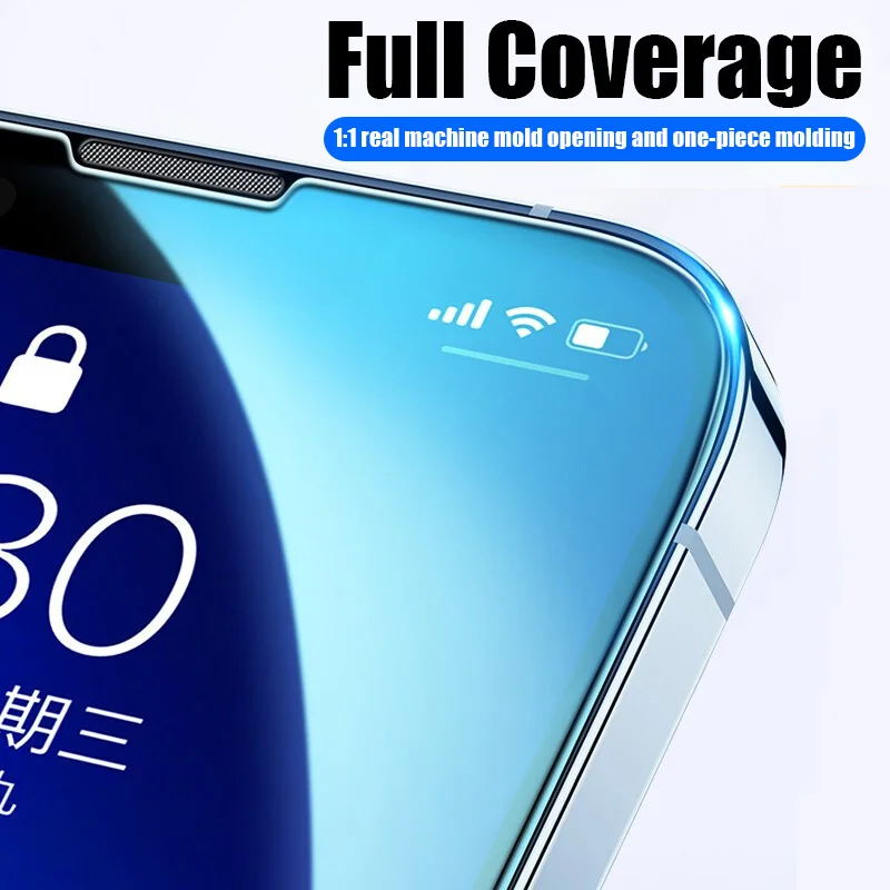 4 قطعة زجاج مقسى شفاف 9H HD لهاتف آيفون 17 Air 16 15 Plus 14 13 12 mini 11 Pro Xs Max XR واقي للشاشة #4