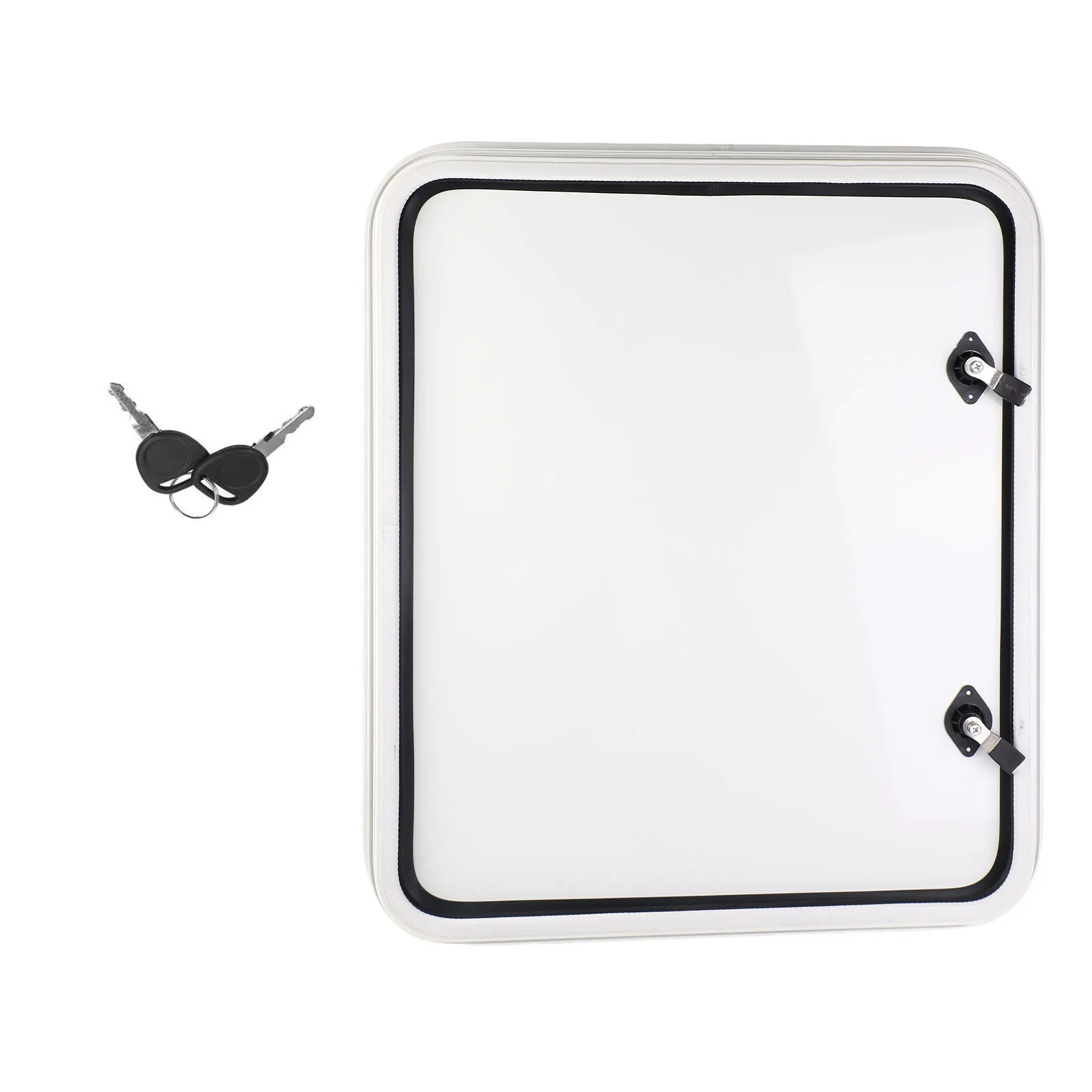 

RV Baggage Door Heavy Duty Rounded Corners Storage Baggage Hatch Door with Flat Lock and Keys RV Storage Baggage Door