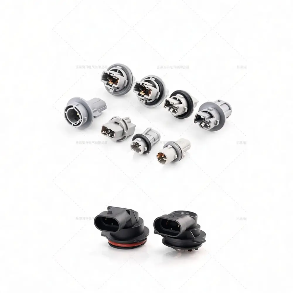 Industrial Automotive Light Bulb Socket Connector Tinned Copper Terminals Reliable Electrical Wiring Harness Kit