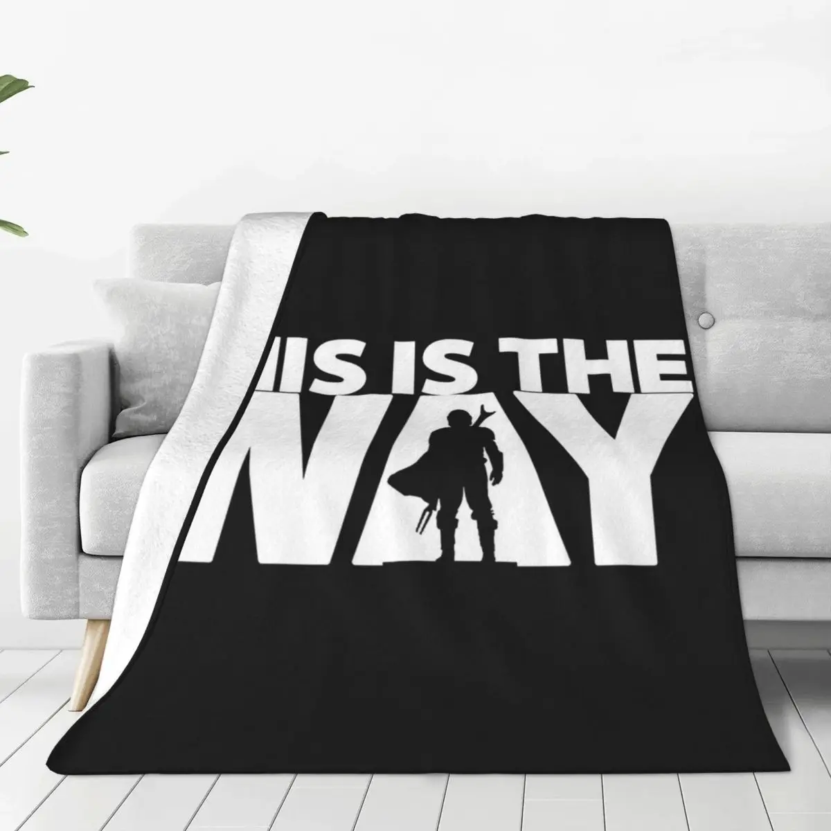 This Is The Way Geekdom Series DopeyArt Blanket Flannel Multi-function Sofa Throw Blankets For Home Office Throws Bedspread