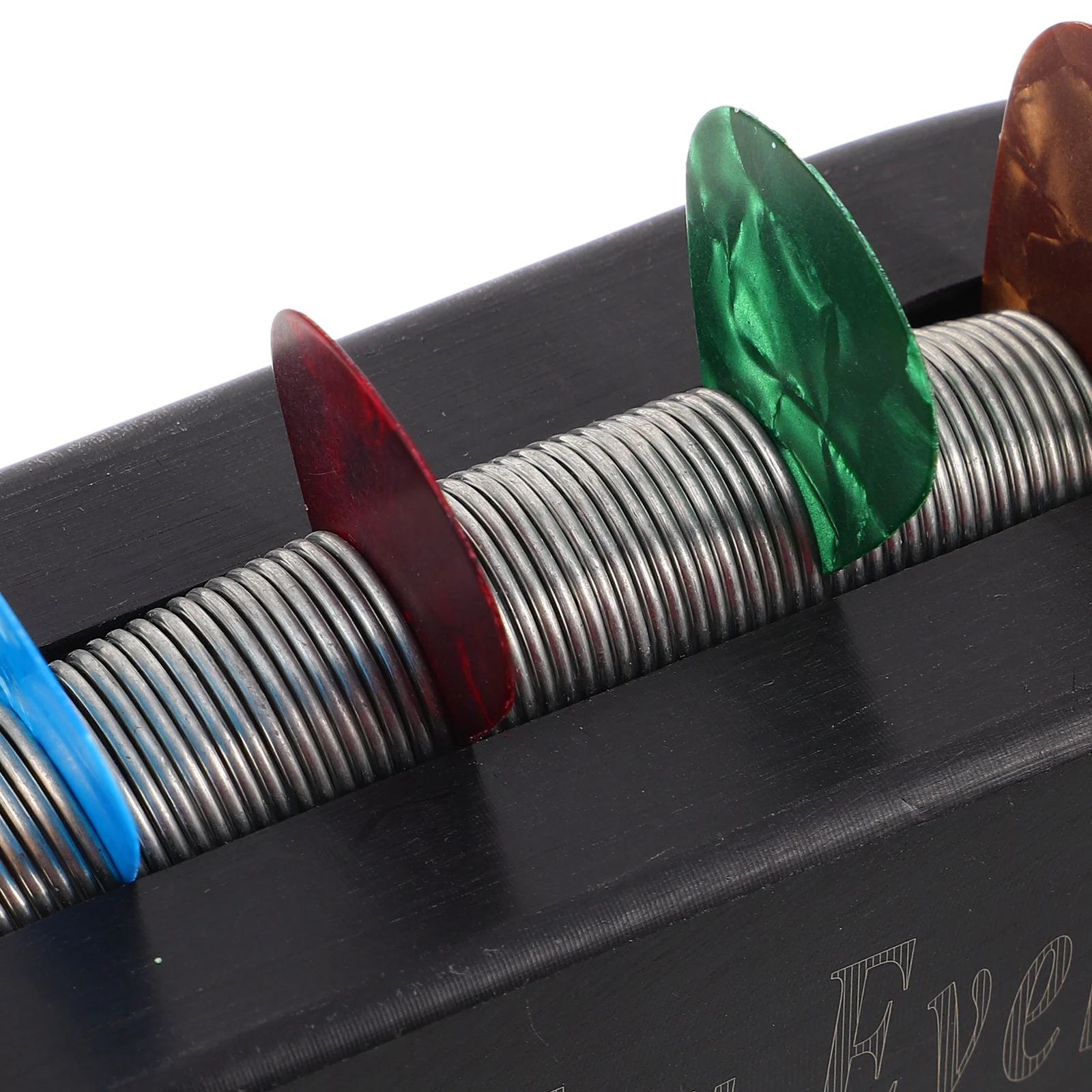 حامل اختيار الجيتار أسود PVC مشبك زنبركي تخزين عرض منظم للجيتار الكهربائي الصوتي Plectrum
