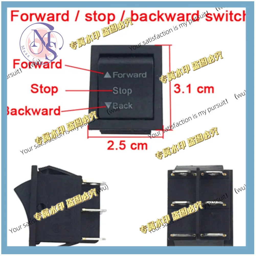 4 forward reversing switch components for 6/12/24 V electric riding car rocker switch
