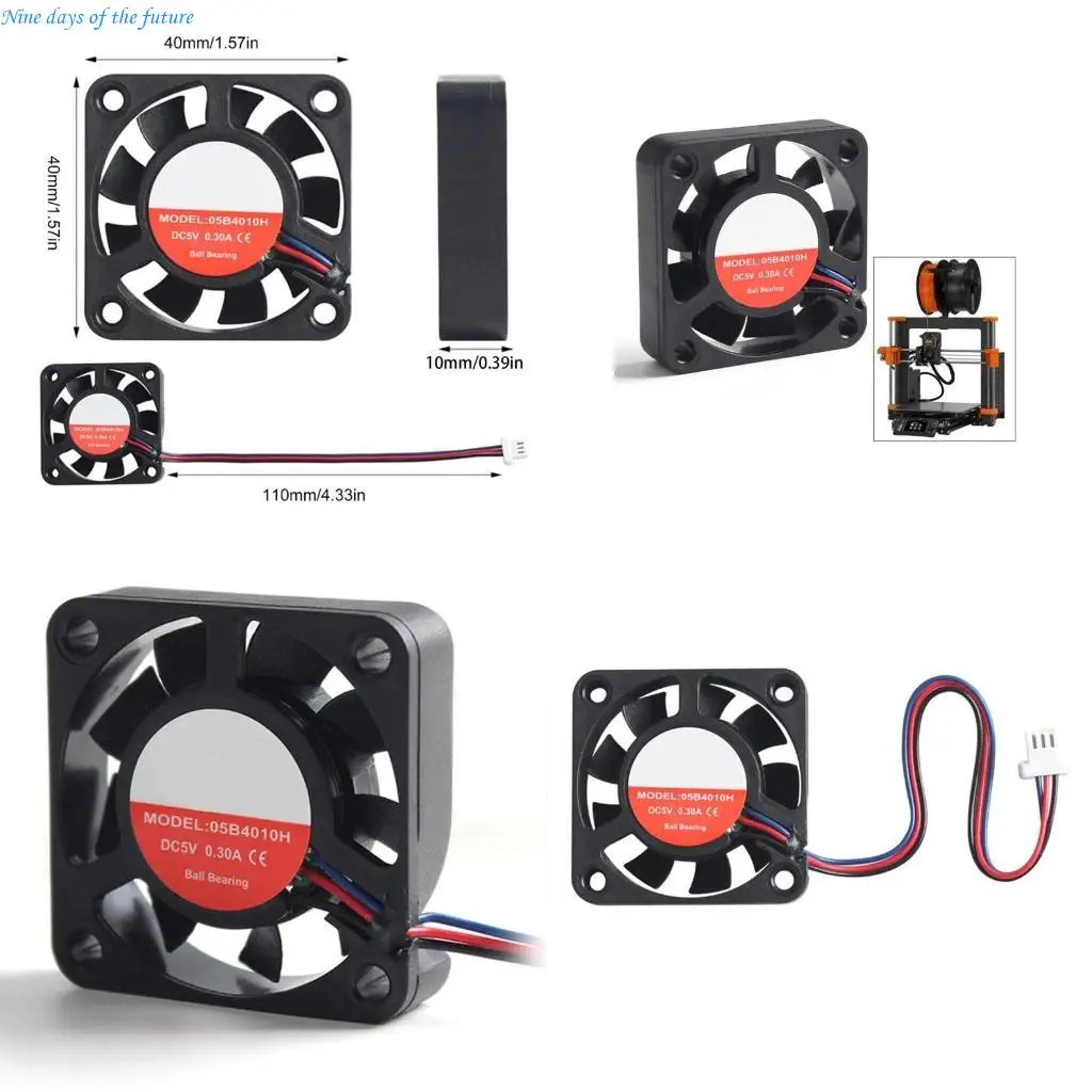 

Для MK4/XL вентилятор Printer Part 4010 Охлаждающий вентилятор вентилятор 5V 40x40x10 мм тихий охлаждающий вентилятор