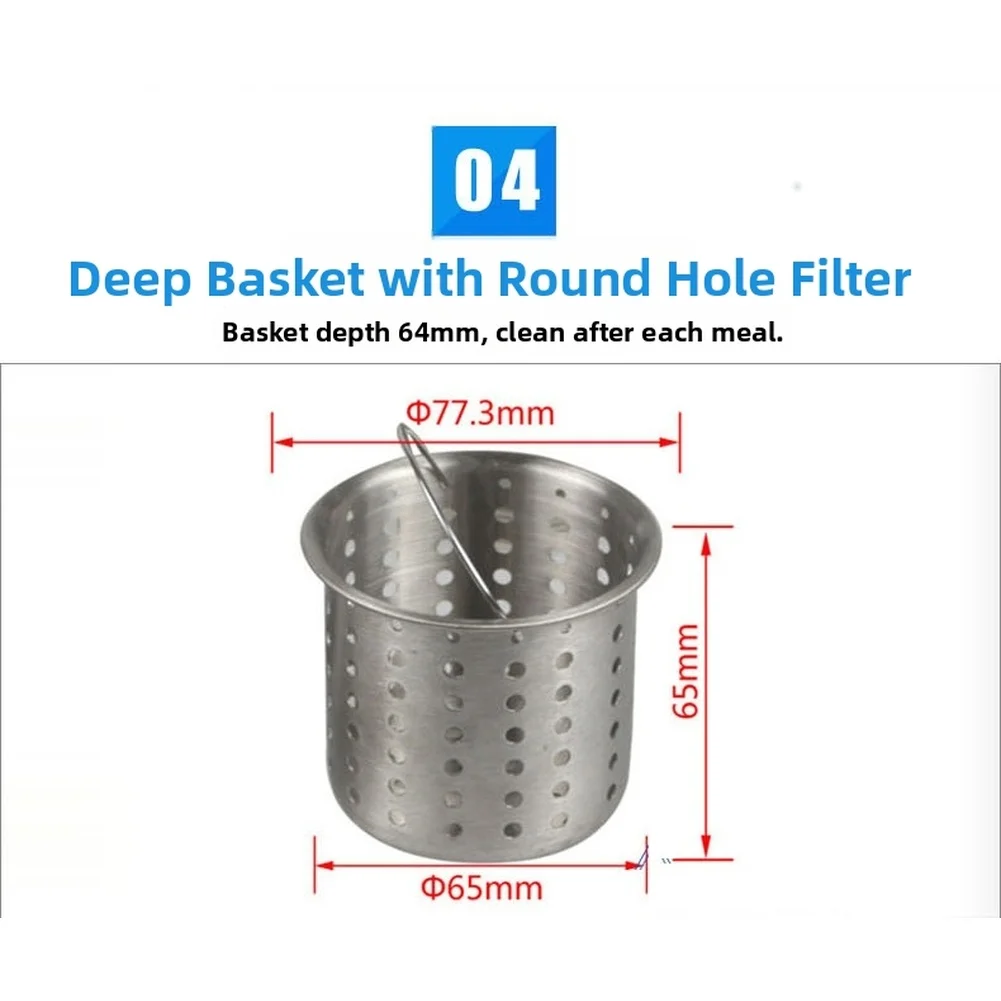 Twist Drain Stopper Kitchen Sink Strainer For Kitchen Washing Tasks Compatible With Standard Sinks Drain Filter 4