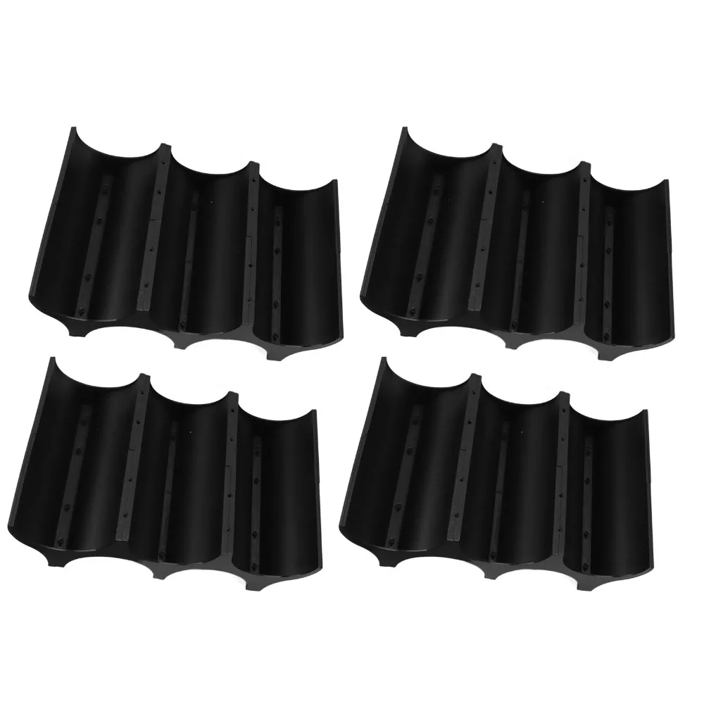 4pcs Reusable Black Wine Bottle Rack ABS Anti-Slip Base Red Wine Bottle Holder Wine Rack Storage Kitchen Storage