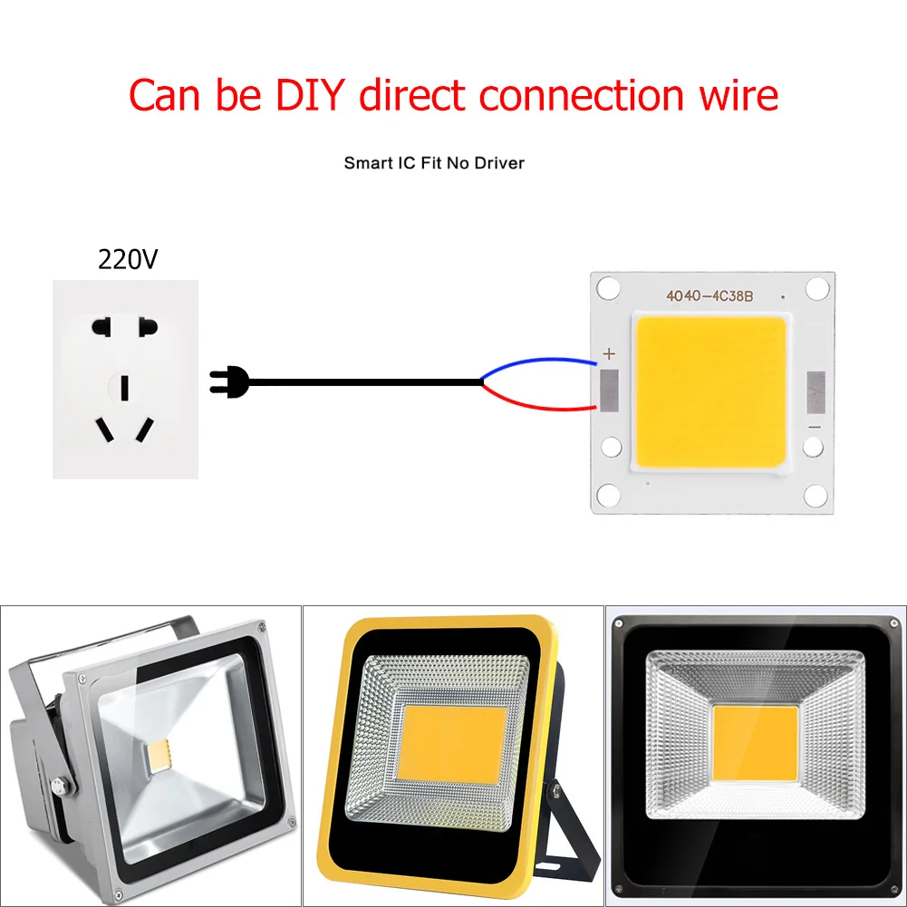 Ad alta potenza 12V 30W COB LED lampada di proiezione Chip Light faretto proiettore giardino luce quadrata LED perline