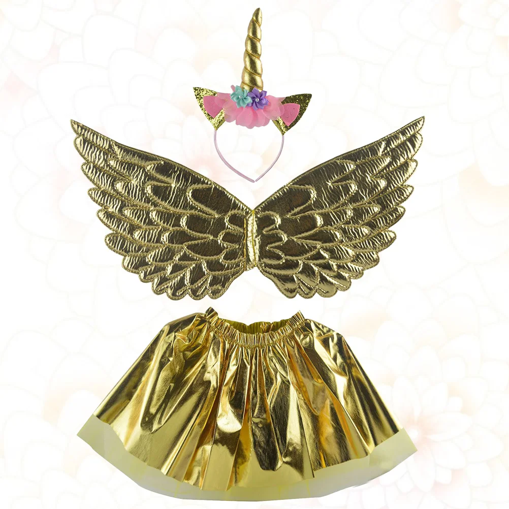 

Unicorn Headband Skirt Suit Child Kids Headbands Stage Performance Costume