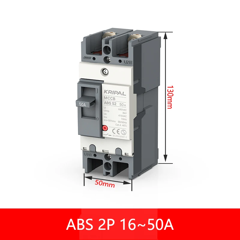 KRIPAL 3P 125A MCCB 100AMP moulded case circuit breakers AC380V ABE breakers circuit for Electrical Equipment