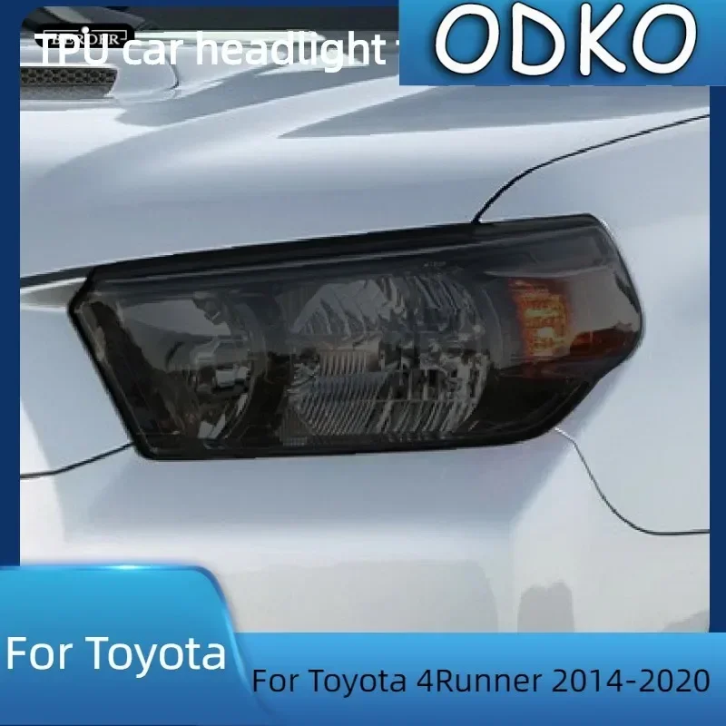 

For Toyota 4Runner 2014-2020 Car Headlight Protection Tint Film Smoke Black Transparent TPU Sticker Accessories
