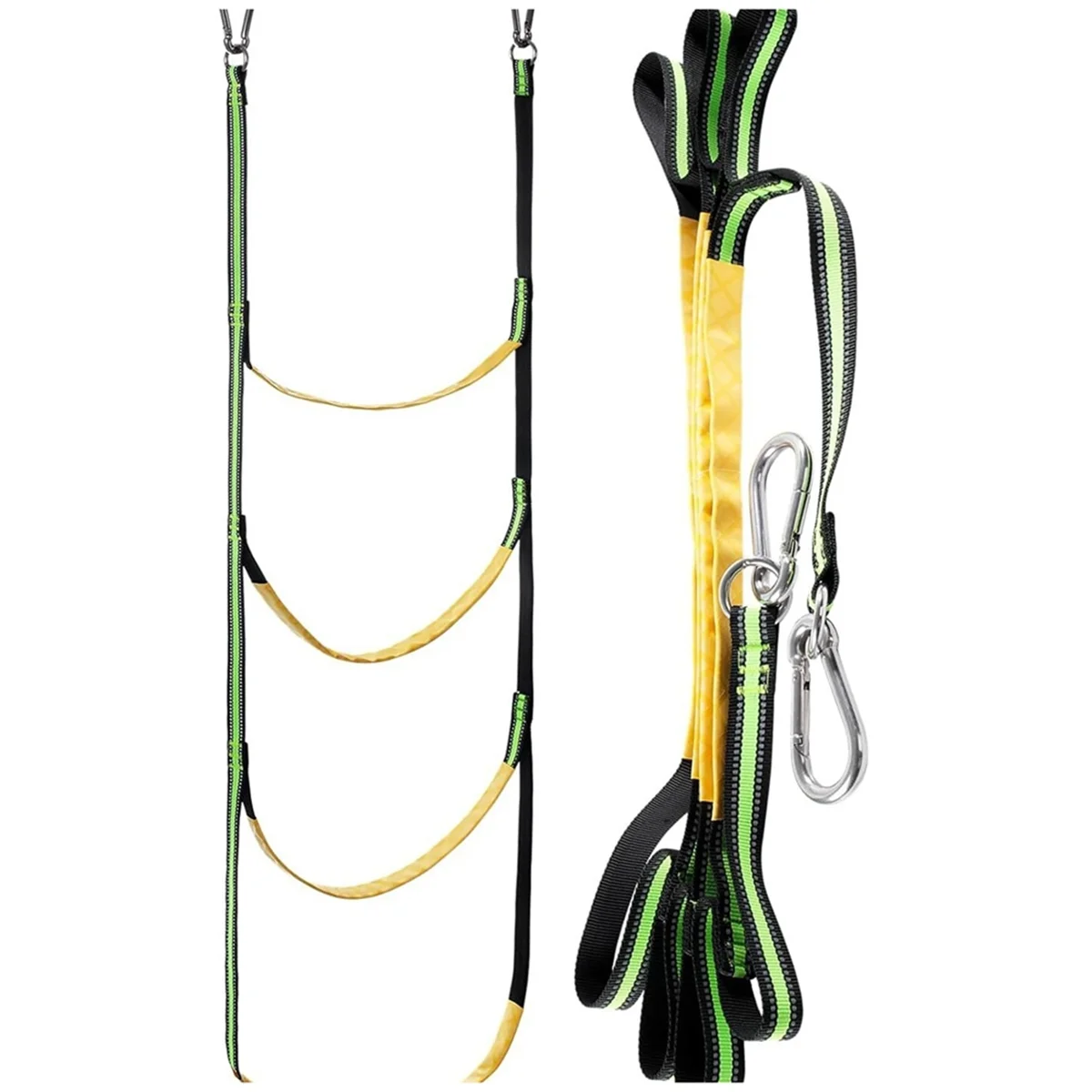 Marine Rope Ladder,for Inflatable Boats,Fishing Boats,Kayaks,Motorboats,Portable Marine Boarding Rope Ladder 4 Elevators