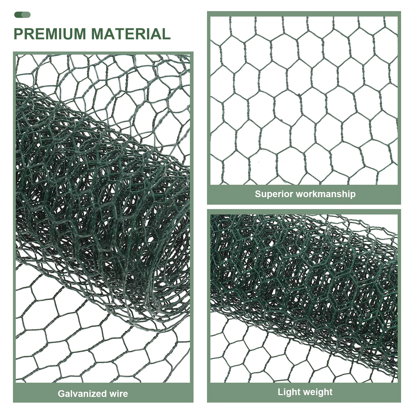 

Широкая железная проволочная сетка с зеленым покрытием, шестиугольная сетка для забора 150 футов для сада, уличной ремесленной вентиляции, многофункциональная защита