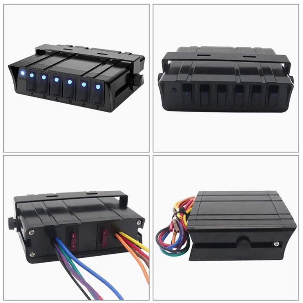 Rocker Switch Control Panel with LED Indicators Waterproof and Dustproof Design for Reliable Performance in Vehicles