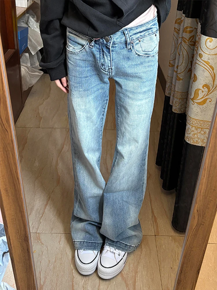 

Retro American Flared Jeans Men's Fce Lined Straight Leg High Waist Lifted Knife Straight Tube Pants Winter Wear