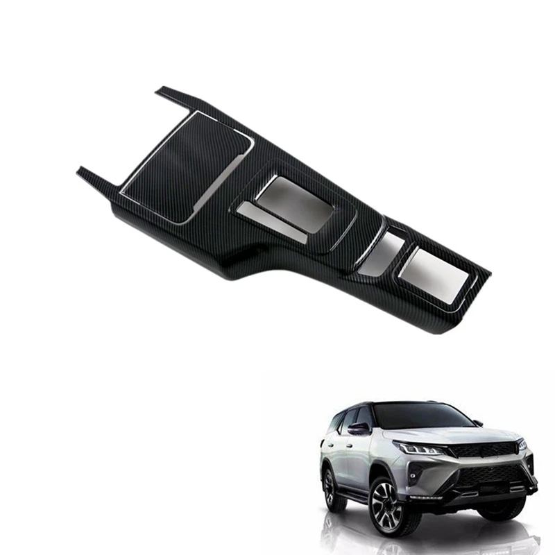 For Toyota Fortuner 2024 ABS Carbon Fiber Center Console Gear Shift Panel Frame Cover Trim Decoration Accessories