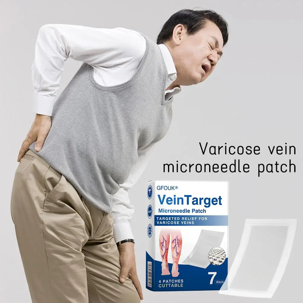 

Пластыри VeinTarget с микроиглами для подтяжки и увлажнения кожи, 7-дневное средство от варикоза, нелипкие, разглаживающие пластыри для ног