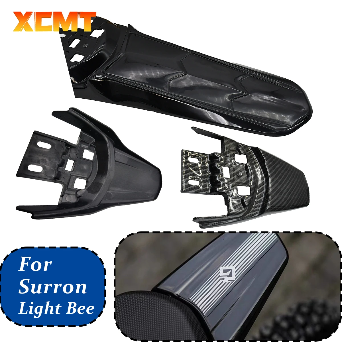 Motorcycle Rear Lengthening Longer Fender Mudguard Tail Guard For Surron X160 X260 Sur Ron X Universal Dirt Pit Bike parts