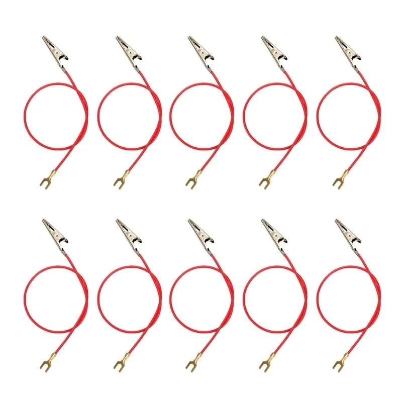 10pcs Single Head Clip Wire 23cm Clip Electricity Test