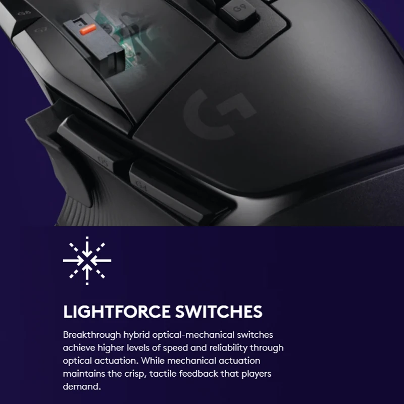 G502x Wireless Lights peed Game Dual-Mode-Maus Typ C Schnell ladung plus optisch mechanisches Micro G502-Upgrade