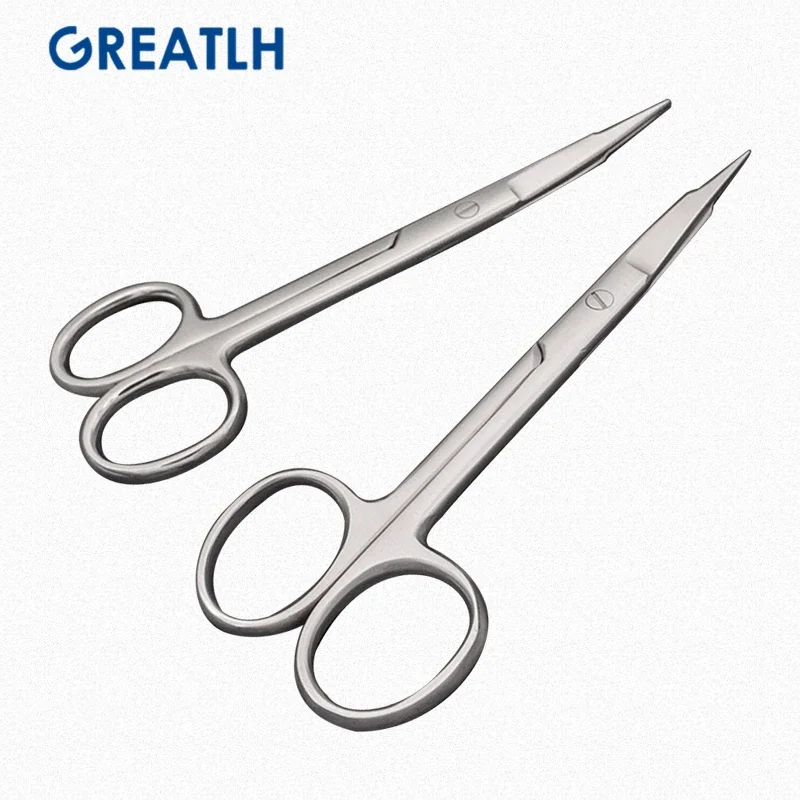 Urethral Scissors Animal Stainless Steel Surgical Scissors Straight Curved Veterinary Medical Pet Surgical Instruments