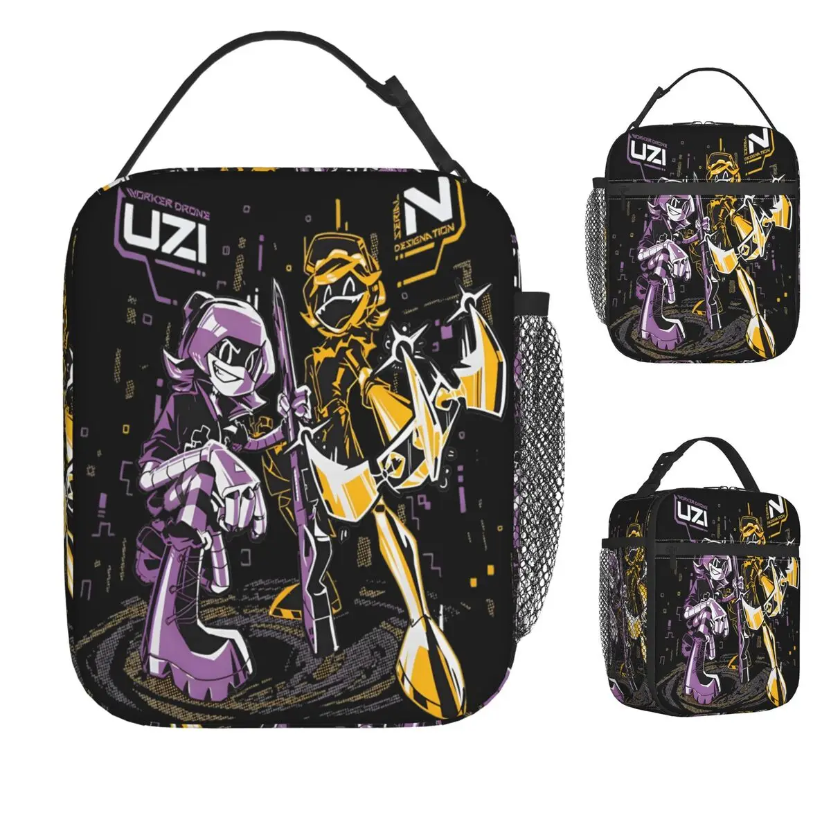 

Ужасы Аниме Murder Drones (2) Сумка для обеда Модный ланч-бокс для мужчин Работа Портативная изолированная сумка-холодильник с принтом Термальные сумки для обеда