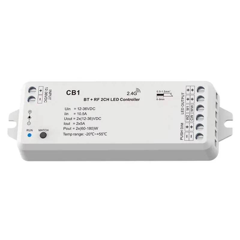 A02M-Casambi Bluetooth Smart LED Controller DC 12V 24V Dimmer Casambi APP Control For Single Color CCT RGB RGBW RGBCCTLED